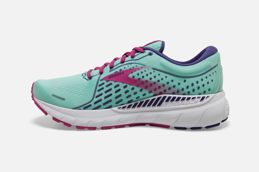 Brooks Running Shoes Womens Turquoise/Pink - Adrenaline GTS 21 Road - 2574-OVYRK